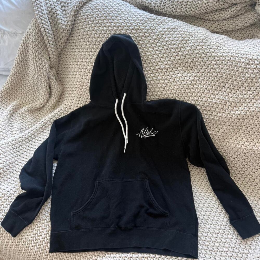 Alpha black zip up hoodie